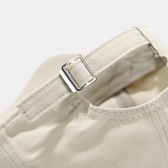 Women's Beige Fashion Baseball Cap Adjustable Strap Back Visor Sports Hat - Picture 5 of 7